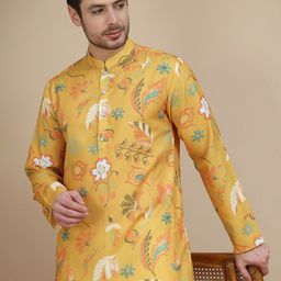 Anouk Rustic Men Floral Printed Regular Kurta with Pyjamas image 4