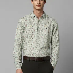 Allen Solly Green Slim Fit Printed Shirt-picture-13