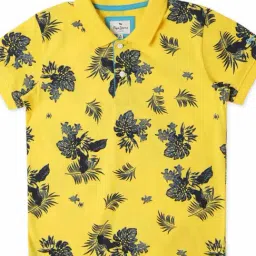 Pepe Jeans Kids Yellow Floral Print Polo T-Shirt-picture-33