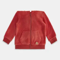 Pantaloons Baby Red Regular Fit Full Sleeves Jacket-picture-1