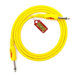 PEARL Guitar Cable/Musical Console Cable P38 Mono to P38 Mono (6.35 mm Jack)- Length 4.5 Ft (Yellow)-34