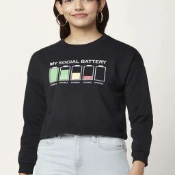 People by Pantaloons Black Printed Sweatshirt-picture-13