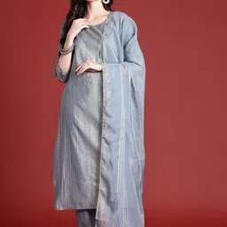 Anouk Tyohaar Collection Printed Panelled Kurta with Palazzos & Dupatta-53