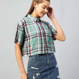Chimpanzee Green & Red Chequered Shirt-10