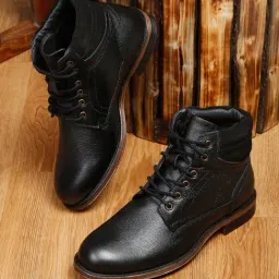 Teakwood Leathers Men's Black Derby Boots-picture-7