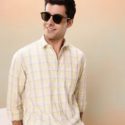 Mast & Harbour Men Standard Checked Pure Cotton Casual Shirt-picture-9
