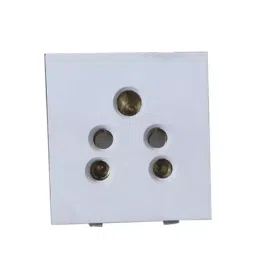 Shivam 6 A Plastic Modular Socket White 5 Pins-85