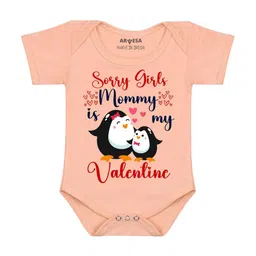 Arvesa Sorry Girl Daddy Is My Valentine Printed Romper-image-74