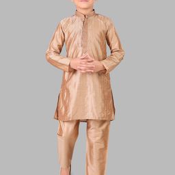 Pehanaava Boys Regular Cotton Straight Kurta with Pyjamas-39