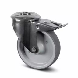 Tente Braked Swivel Castor Wheel, 80 Kg Capacity, 100 mm Wheel, 8377 PJD 100/32 P30-13-image-86