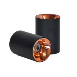 LumoGen 12 W Warm White LED COB Surface Cylinder Light Black Body with Gun Metal Reflector-image-67