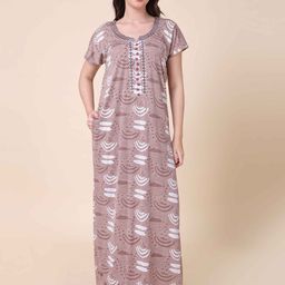 AVYAY Printed Maxi Nightdress-image-82
