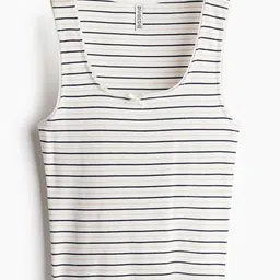 H&M Pointelle Jersey Vest Top-image-69