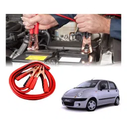 Auto Pearl 1.83 m (6 Ft) 500 A Heavy Duty Anti Tangle Battery Jumper Booster Cables for Daewoo Matiz (Pack of 2)-image-60