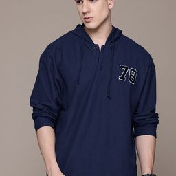 The Roadster Lifestyle Co. Applique Detail Hooded Sweatshirt-picture-22