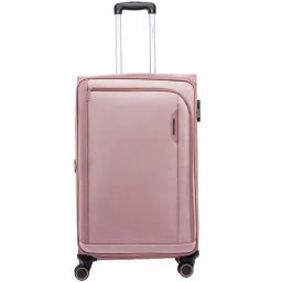 Nasher Miles Dallas Expander soft-sided Polyester Check-In  Pink 24 inch |65cm Trolley bag-image-94