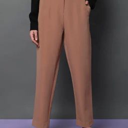 Vero Moda Brown Slim Fit High Rise Pants-image-75