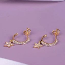 Zavya Star Studded CZ 92.5 Sterling Silver Drop-image-20