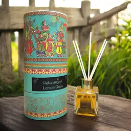 GLOBAL AROMA Blue & Red Lemon Grass Reed Aroma Oil Diffuser & Sticks 120ml-33