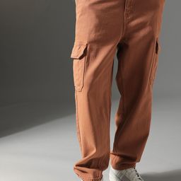 FCUK Men Loose Fit Mid-Rise Cargo Style Pure Cotton Jeans-image-68