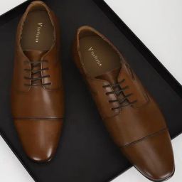 Van Heusen Men's Brown Derby Shoes-image-10