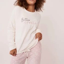 La Vie En Rose White Embroidered Sweatshirt-image-21