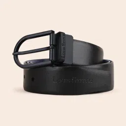 Louis Stitch Black & Blue Spanish Leather Reversible Formal Belt for Men-image-57