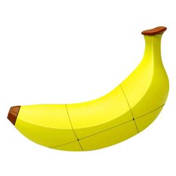 NEGOCIO Fruit Shape Stickerless Banana Speed Cube Magic Puzzle Toy - Yellow-17