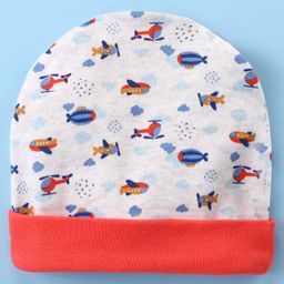 Ben Benny Interlock 100% Cotton Knit Printed Round Cap Red - Diameter 11.5 cm-image-28