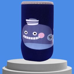 The Cheeky Kidzz Soft Reusable Baby Feeding Bottle Cover Sleeve for 120ml To 240ml Feeding Slim Neck Milk/Water Bottles(DARK BLUE)-1