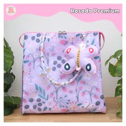 Rosada Lilac Garden Multipurpose Trendy Tote Hand Sling Bag | Waterproof Stylish Bag for Outing Activity Picnic Travel for Kids Boy Girl Mom and Baby with Toy HangingMedium (28x28 Cm)-10