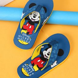 Kidsville Disney Mickey & Friends Featuring Character Designed Flip Flops - Blue-image-47