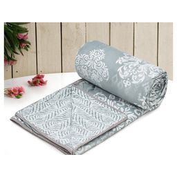RRC Super Soft Brushed Microfiber Cotton Single Dohar - Grey-image-1