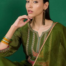 Sangria Embroidered Straight Kurta Set-picture-26