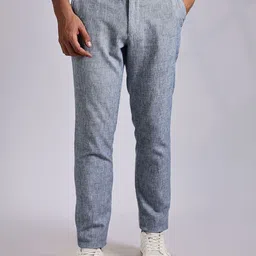 Thomas Scott Men Regular Fit Linen Chino Trousers-image-63