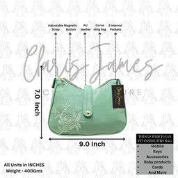CLARIS JAMES Set Of 2 Self Design Structured Sling Bags image 2