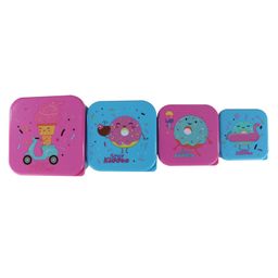 Smily Kiddos 4 in 1 Lunch Box Dessert Themed Set Of 4 - Multicolor image 4