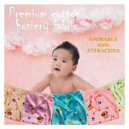 chrish Chirsh New Born Baby Cloth Nappies With String Cloth Diapers/Nappies Organic Cotton Cloth Nappy Medium Size Washable & Reusable Langot (0-6 Months) - Multi Color image 5