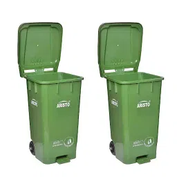 ARISTO 65 L Green Plastic Dustbin (Pack of 2)-image-29