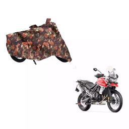 Auto Pearl Waterproof Two Wheeler Cover For Triumph Tiger 800 XCA (Green & Multi Color)-image-32