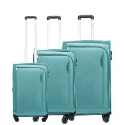 Nasher Miles Dallas Expander soft-sided Polyester  Set of 3 Cyan  Trolley Bags (55, 65 & 75 Cm)-image-35
