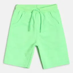 MINIKLUB Boys Mint Green Solid Shorts-image-8