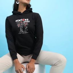 Campus Sutra Black Cotton Printed Sweatshirt-image-68