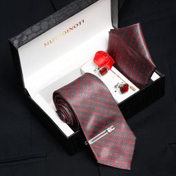 MUTAQINOTI Men Silk Necktie Accessory Gift Set-image-92