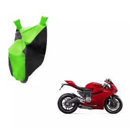 Auto Pearl Waterproof Two Wheeler Cover For Ducati 899 Panigale (Green & Black)-image-28