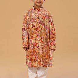 The Mini Trunk Boys Floral Printed Kurta with Pyjama-33
