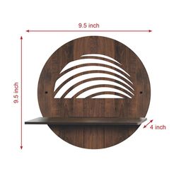RANDOM Brown Set of 4 MDF Basic Wall Shelves image 3