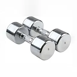 HackerX Set Of 2 Fixed Weight Dumbbel -3Kg Each image 1