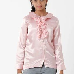 Kate & Oscar Kids Pink Regular Fit Full Sleeves Top-image-41