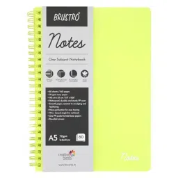 Brustro Notes Series Ruled Notebook A5 Size 70 GSM Lime, BRNOSA5L-image-4